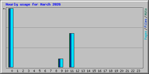 Hourly usage for March 2026