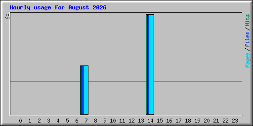 Hourly usage for August 2026